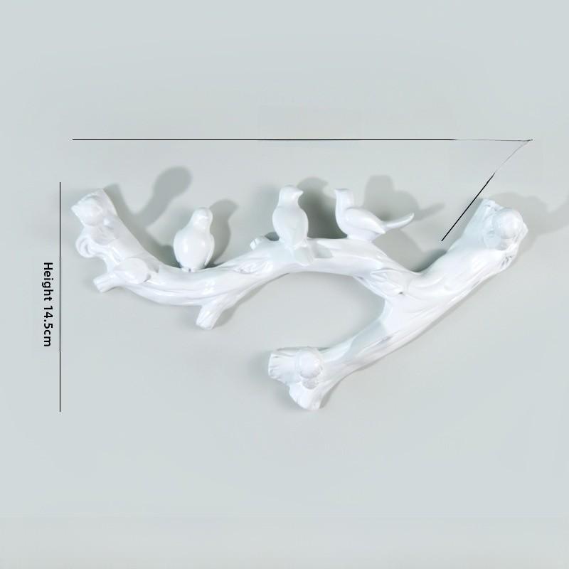 Sleek Bird Wall Hook Resin Organizer For Bathroom And Bedroom Storage Accessory
