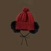 Large Head Circumference Faux Fur Beanie Faux Fur Ear Flaps Thermal Winter Hat  Women Outdoor Use