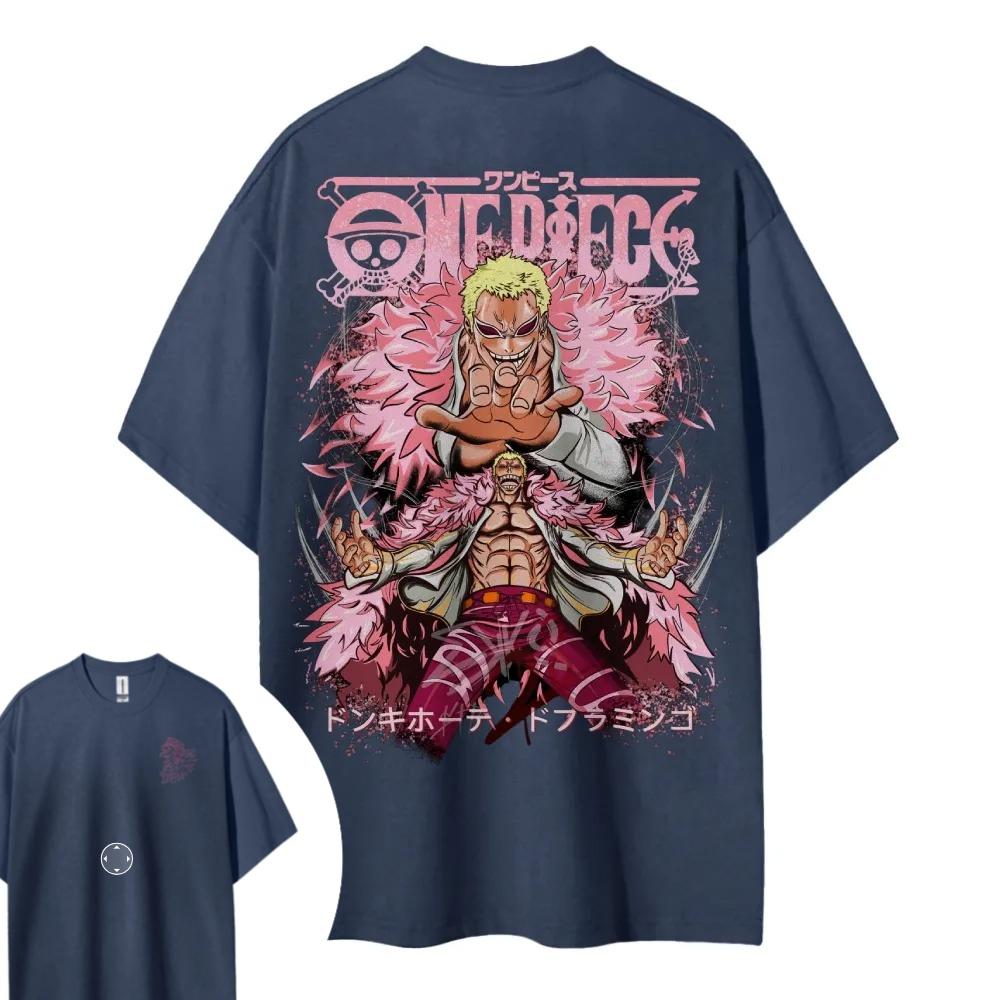 ONE PIECE Doflamingo Shortsleeved Mens and Womens Same Style Comfortable Shortsleeved Couples Clothing Casual Shortsleeved