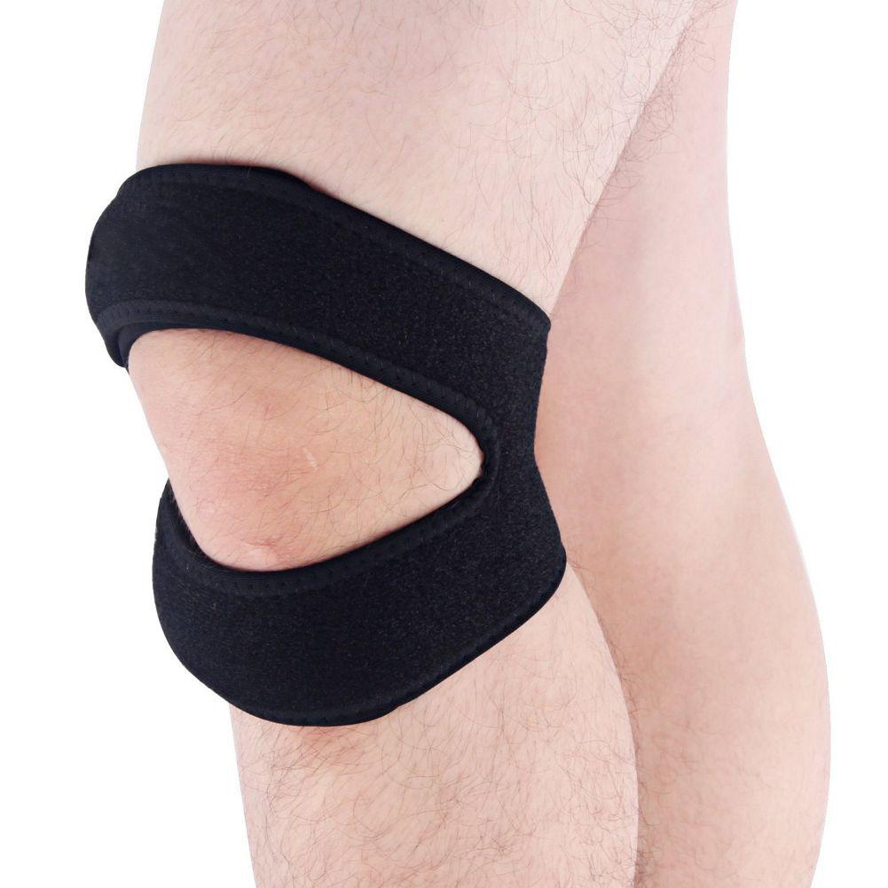 

1 PC Patella Knee Pads Breathable Support Brace Wraps Adjustable Basketball Volleyball Knee Protector Pain Relief For All Sports чорний
