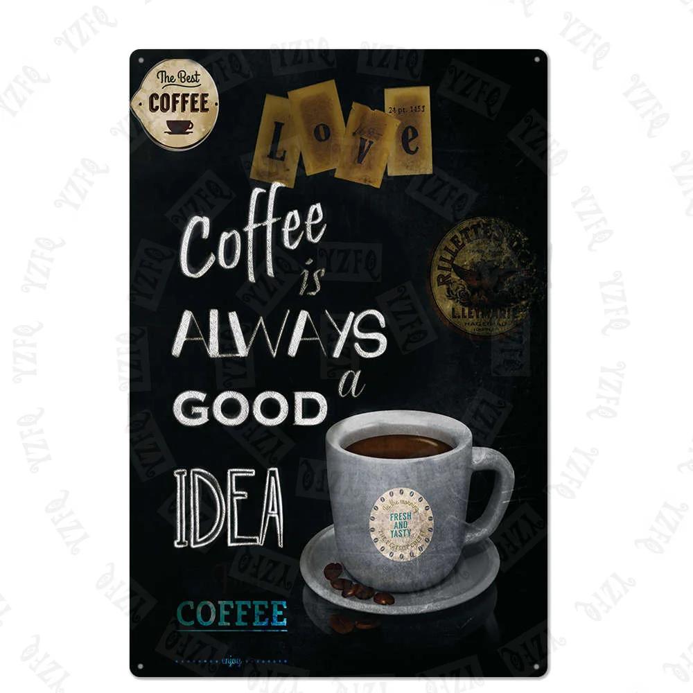 Chalkboard Art Coffee Menu Metal Sign Burger Bar Decorative Signs Wall kitchen Cafe Shop Home Art Craft Decor 30X20CM XP(947)A