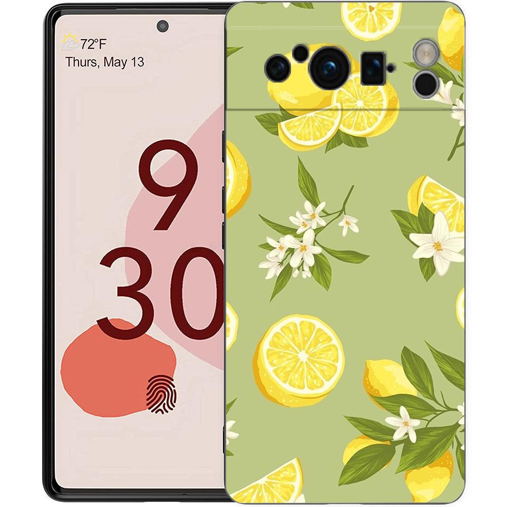 

Retro Fruit lemon For Google Pixel 8 Pro Phone Case Pixel 9 Pro XL TPU Case Pixel 8 Pro 8A 7A 7 6A 6 Pro Soft Black Cover Pixel 7 Pro