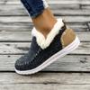 New winter women's cotton shoes large size plush thickened burr warm flat cotton shoes