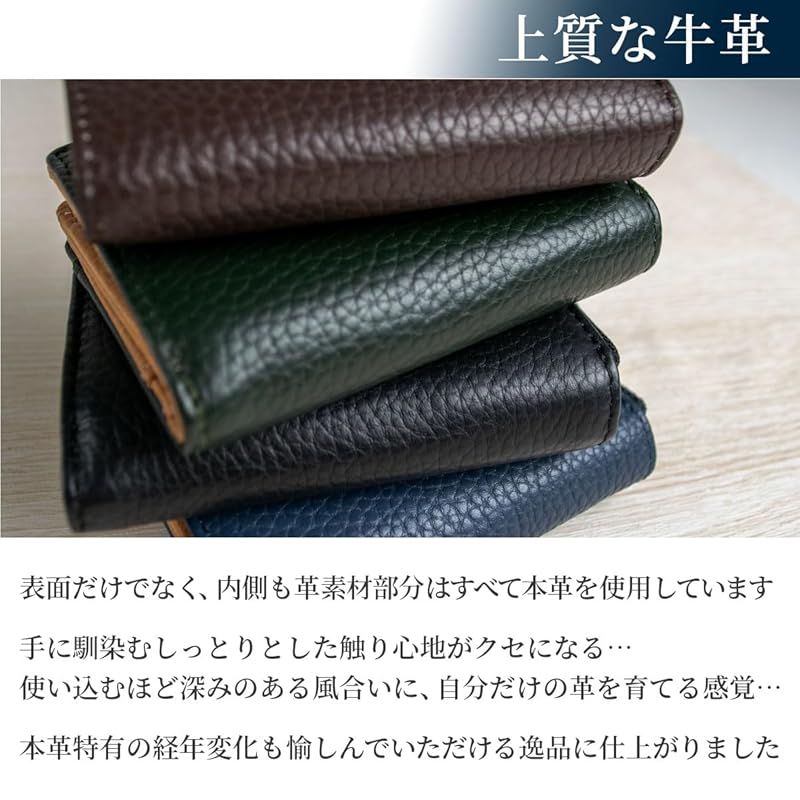 wallet men's men's coin purse coin purse Cards also fit cowhide genuine leather zipper coin purse multifunctional large capacity a.v.v black dark