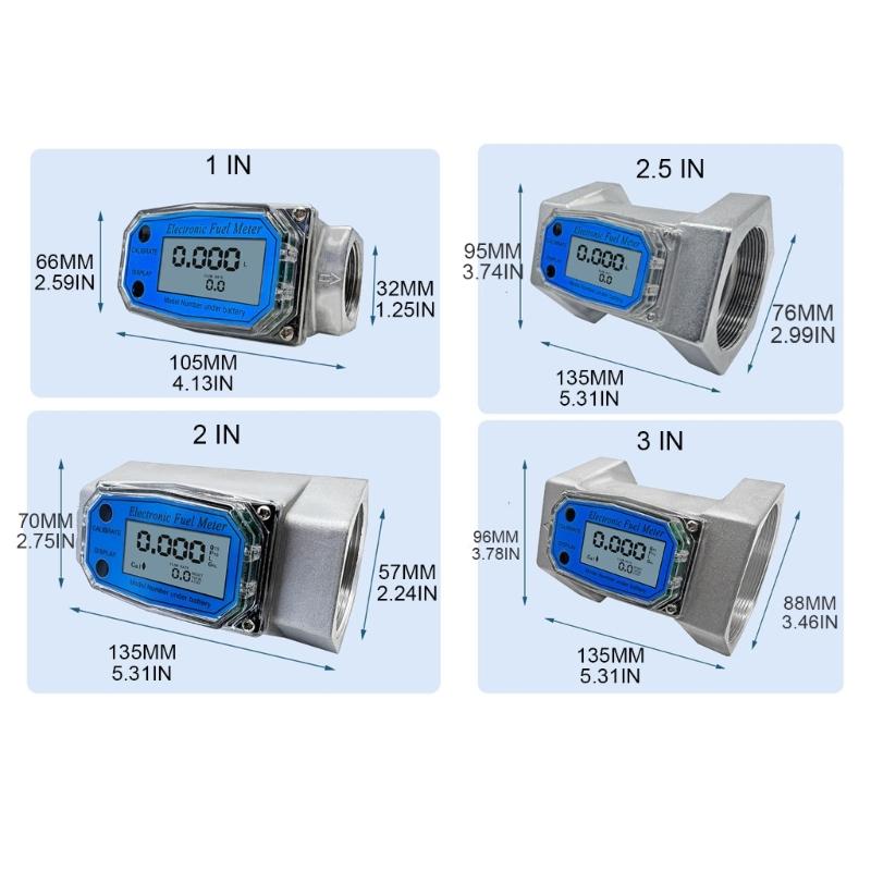 Digital Liquid Flow  Meter 1in/2in/2.5in/3in Electronic  Water  Flow Meter Flowmeter with LCD Display A0KF