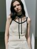 Mouth Crochet Tie Bustier (Cream Ivory)