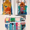 Ultra-Fine Fiber Cartoon Print Kids' Hooded Bath Towel Poncho