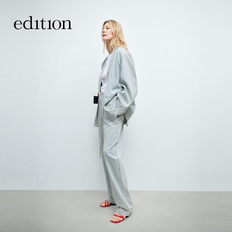 

Женская джинсовая куртка оверсайз в новом китайском стиле на завязках S