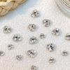 10Pieces Flatback Glass Nails Rhinestones Crystal Charm Nail Art Flatback Gems