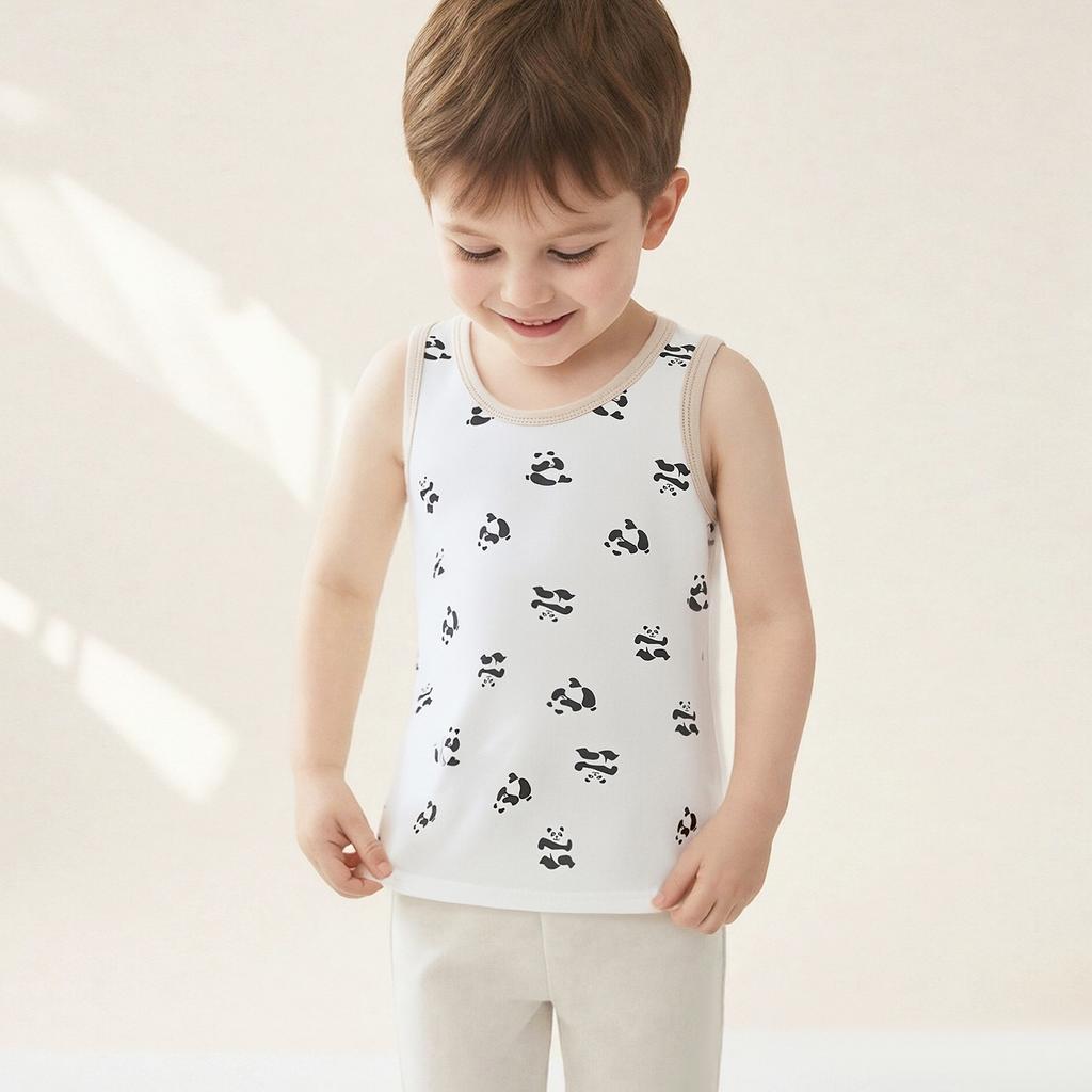 Summer Children's Pure Cotton Vest, Pure Cotton Class A Children's Thermal Vest, Sleeveless Bottoming Underwear for Men, Women and Older Children