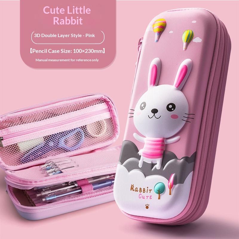 Large Capacity Pencil Case for Boys and Children with Combination Lock, Cartoon 3D Pencil Case