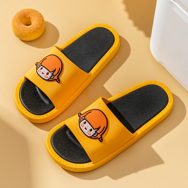 Indoor slippers women's summer home non-slip bath home cute bathroom can wear couple slippers men