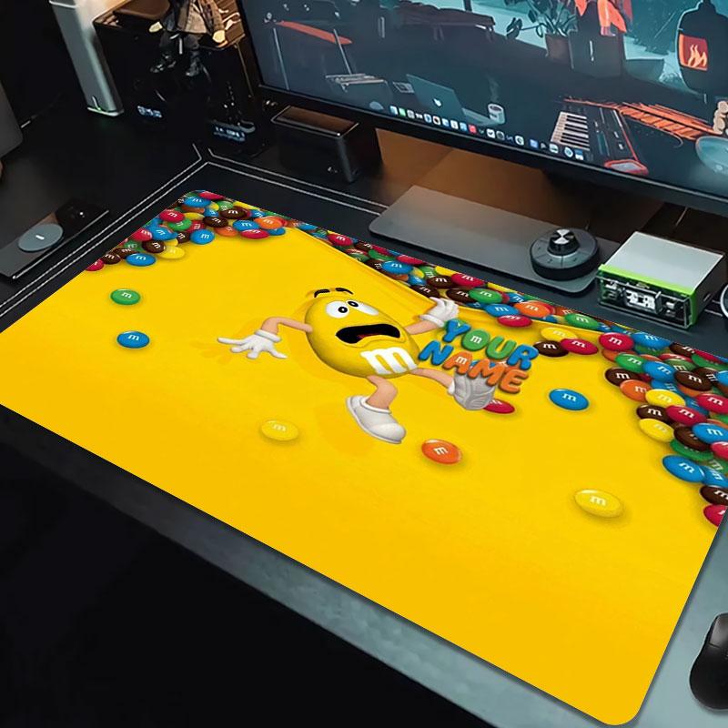 M&M's Custom Name Large Size Mouse Pad Large Gaming Table Cushion Non-slip Laptop Tablet Big Mousepad XXL Mat Mini PC Playmat With Lock edge