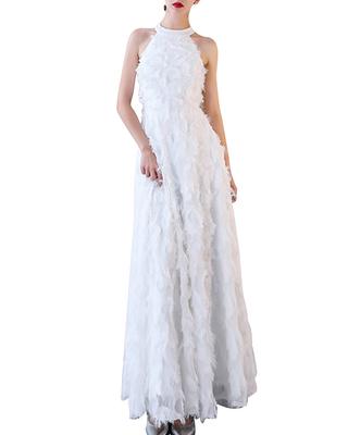 BaiFuFen Party Halter Neck Long Evening Maxi Perfect for Resort Elegant Solid Color Dress, Dress, Dress, Sleeveless, Off-the-Shoulder, High-Waisted,