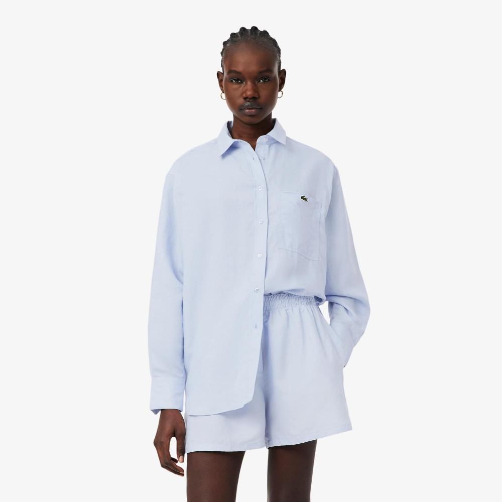 [lacoste] Женская полосатая рубашка из смесовой льняной ткани CF1429-56GJ2G 34