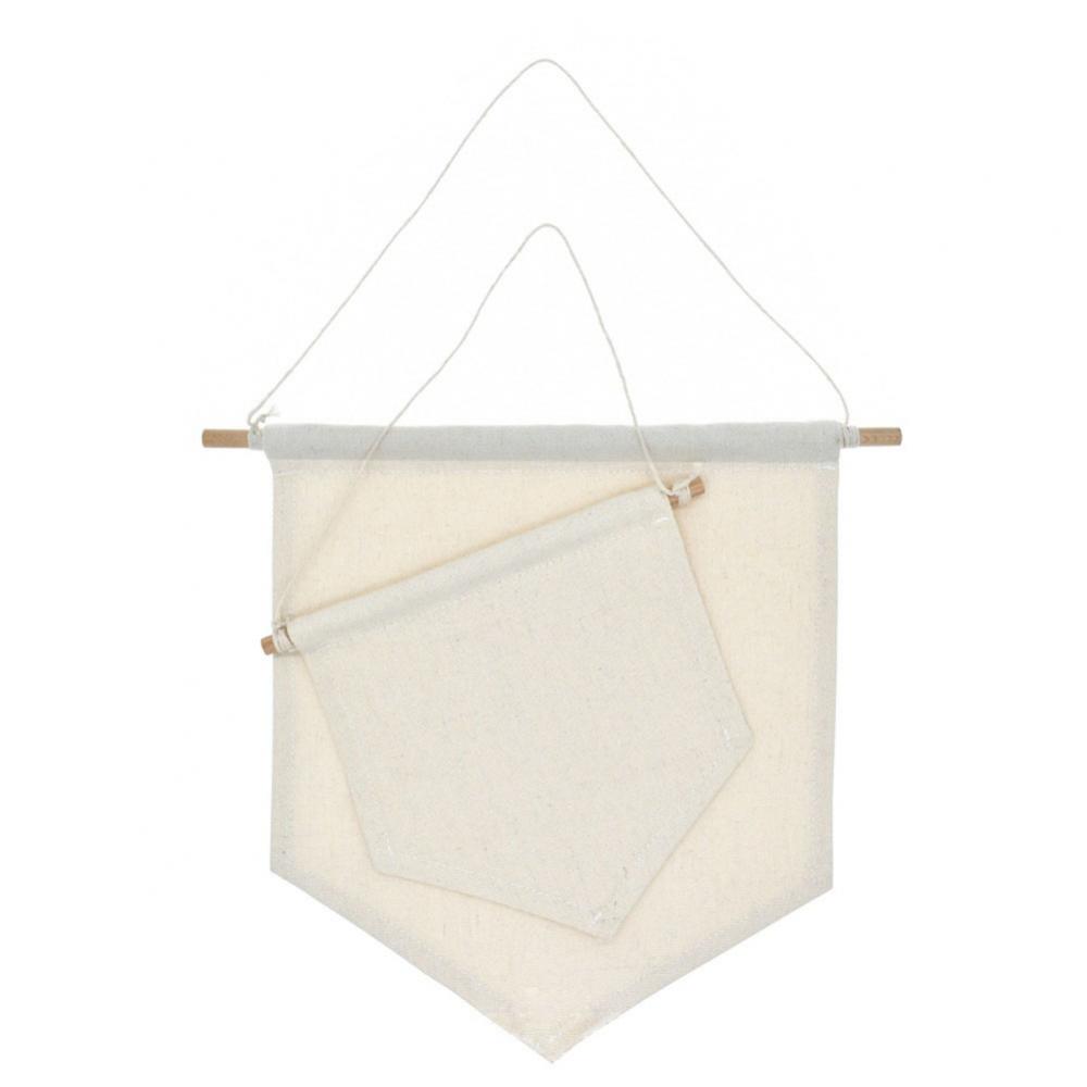 Nordic Style Blank Cotton Brooch Pin Badge Holder Wall Display Pennant Lapels Collection Canvas Bunting Kids Room Ornament