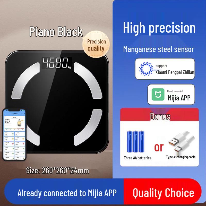 

Rechargeable Body Fat Scale with Precise Electronic Weighing, Connects to Mijia App Battery Model [High Precision]