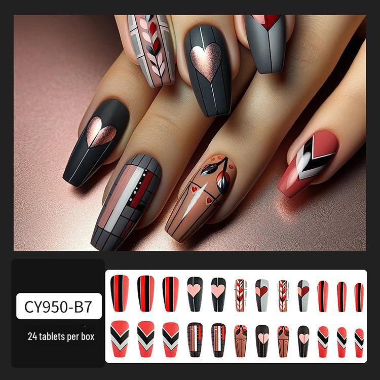 Hosszú Trapéz Koporsó Műköröm Matricák