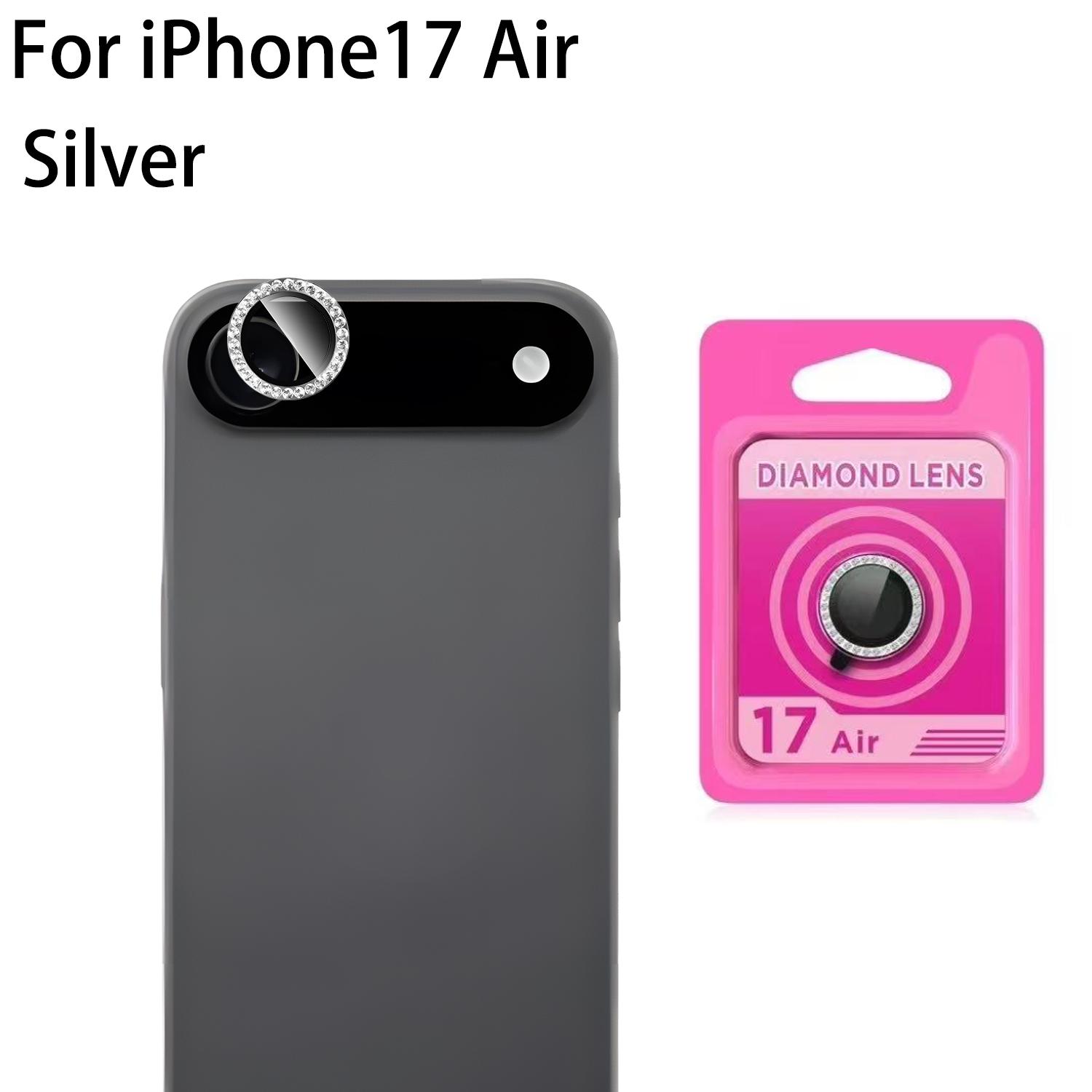 

1-3pcs Luxury Diamond Ring Camera Protectors for IPhone 17 Pro Max Camera Lens Tempered Glass Protector for IPhone 17 Pro 17 Air 1 Set