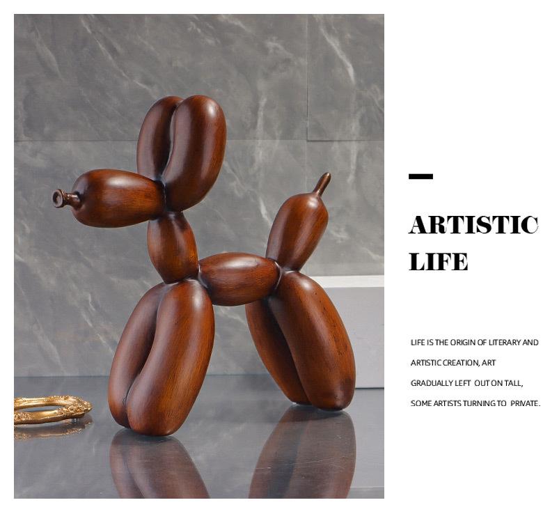 Nordic Creative Resin Balloon Dog Figurines - Home & Wine Cabinet Decor