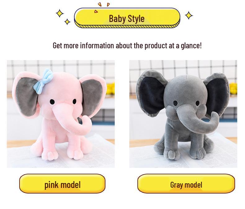 Soft Elephant Plush Toy - Baby Sleep Companion Pillow & Children's Birthday Gift