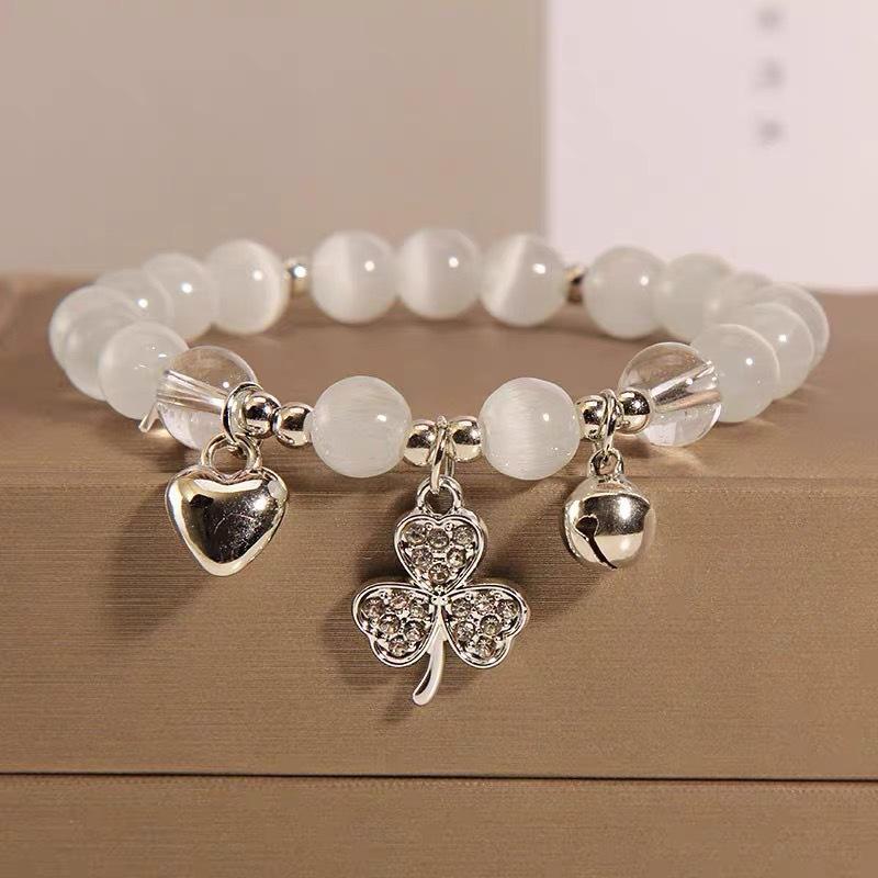 

[Removed from the shelves after clearance] Temperament Clover Sweet Rabbit Niche Design Girlfriend Bracelet Bracelet Beaded Gift