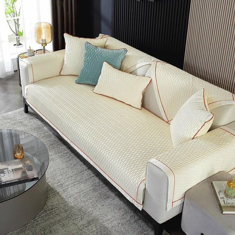 Husă de pernă tridimensională pentru canapea din catifea Prosop din pânză îngroșată, anti-alunecare, prietenoasă cu pielea, husă de lux pentru canapea pentru sufragerie