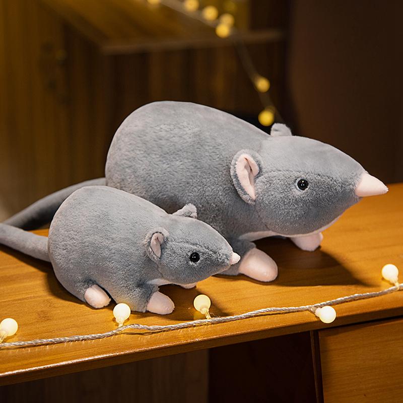 Simulation Peluche Douce Souris Peluche Poupée Rat en Peluche Souris Animal en Peluche Jouet Mascotte Peluche Poupée Souris