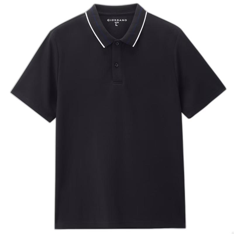 Giordano Men s Cooling Anti-Bacterial Polo Shirt with Contrast Collar L