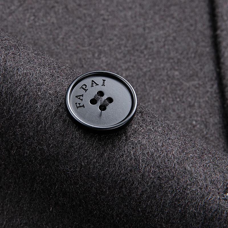 FAPAI Men's 88% Merino Wool & Silk Blend Overcoat