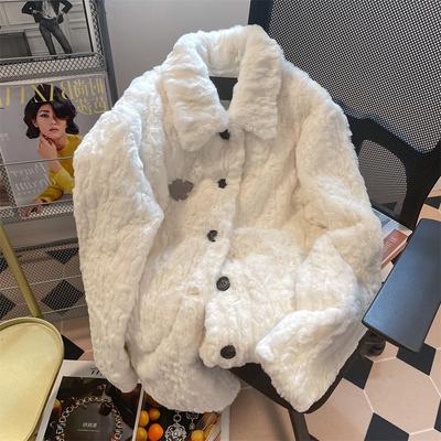 Coat for Women Cotton Plush Autumn Winter Thickened Fleece Sweatshirt Oversize Casual Loose Coat Jacket