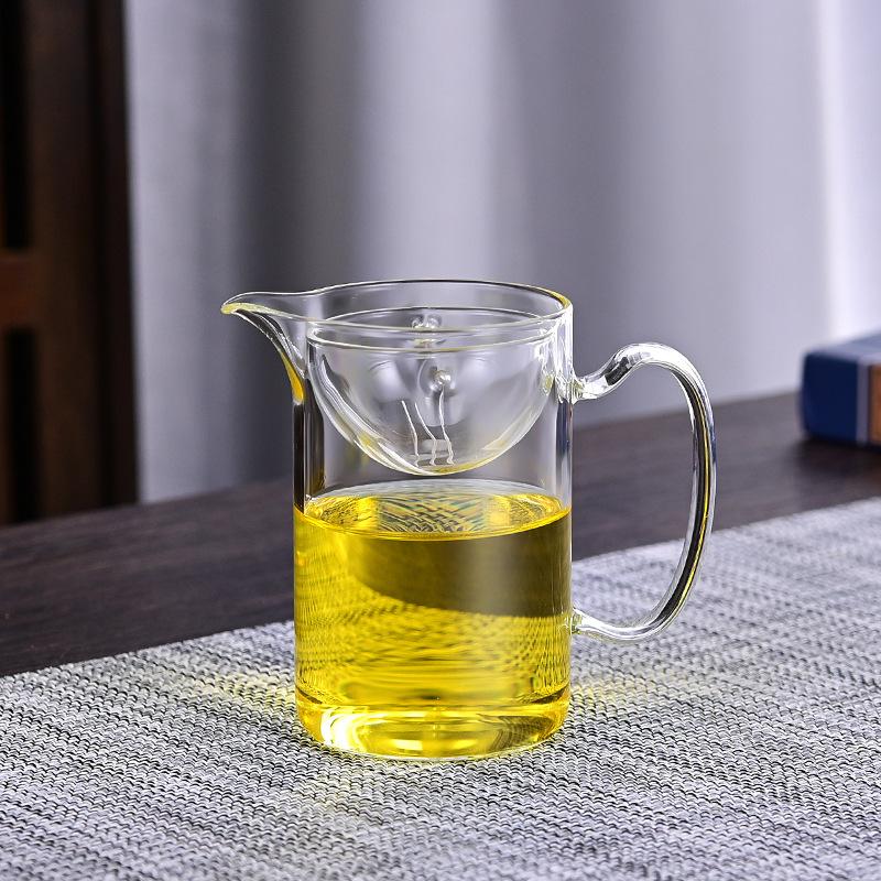 Small Green Orange Tea Sea Tea Separator Household With Handle Heat-Resistant High Borosilicate Glass Transparent Filterable Fair Cup
