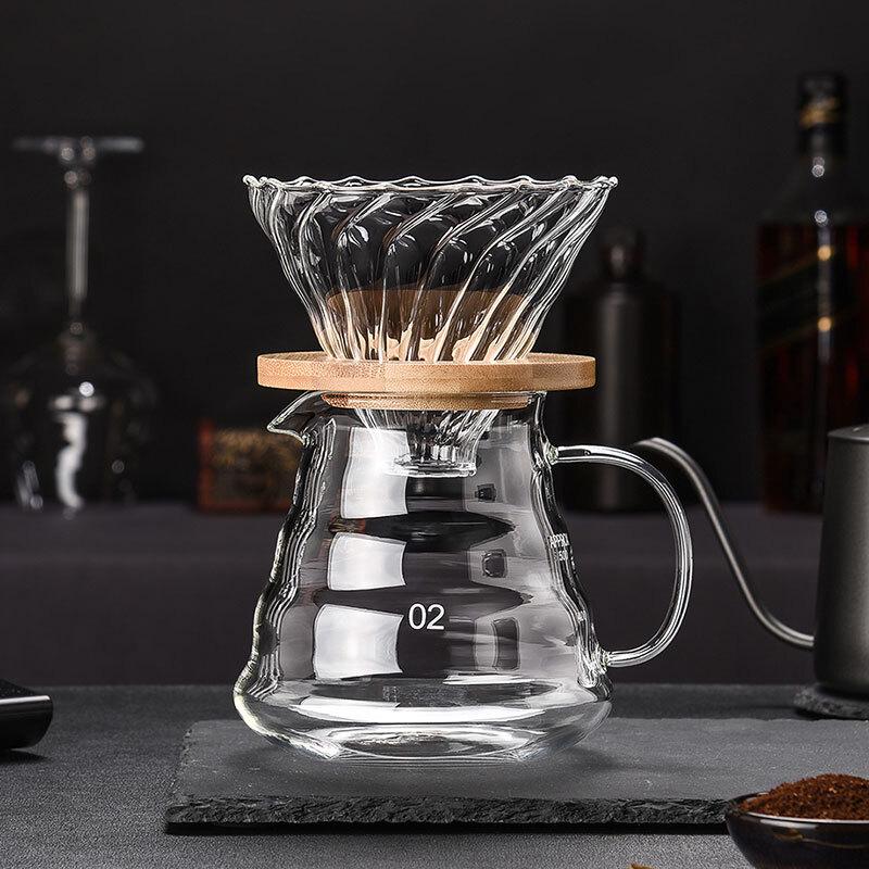 CLITON Heat-Resistant Glass Coffee Sharing Pots