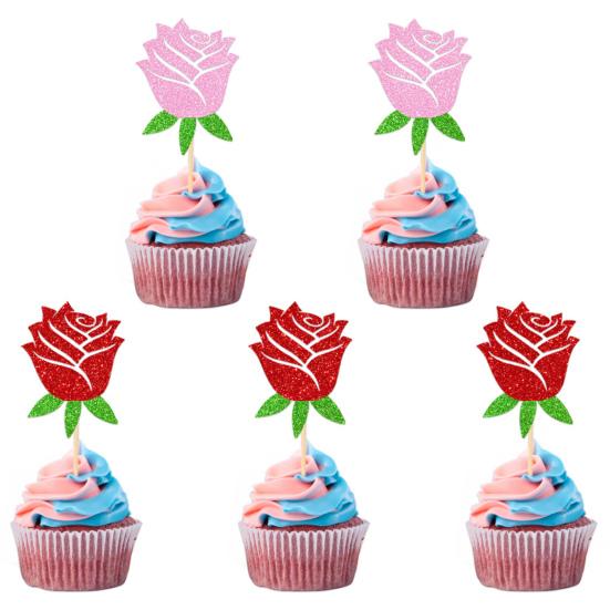 12 Teile/satz Kuchen Dekor Dekorative Textur Cupcake Holz Lebensmittelqualität Feine Topper für Dekoration