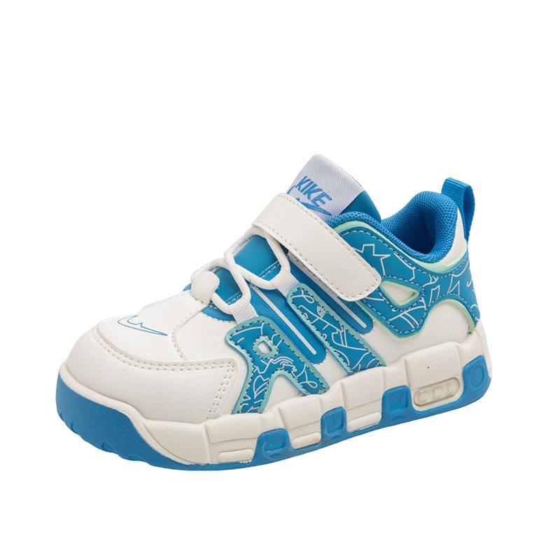 

2025 Autumn Men s & Children s Non-slip Leather Sports Shoes: Korean Style, Soft Sole, Casual Dad Shoes Size 27 - 16.9 cm синій