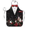 Snowman Christmas Santa Claus Apron Reindeer Waterproof Waist Apron Xmas Tree Stain-Resistant Kitchen Baking Apron Kitchen