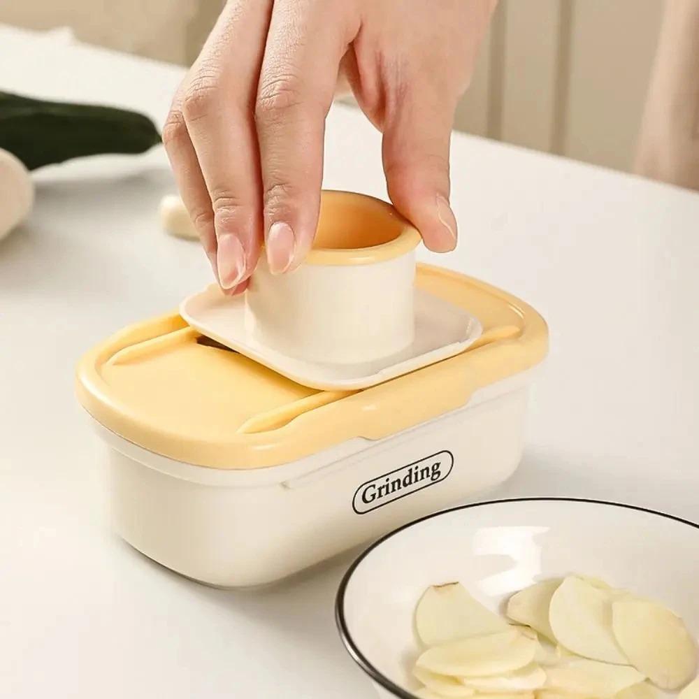 Manual Ginger Grinding Grater 2 in 1 Garlic Smasher Vegetable Slicer  Baby Complementary Food