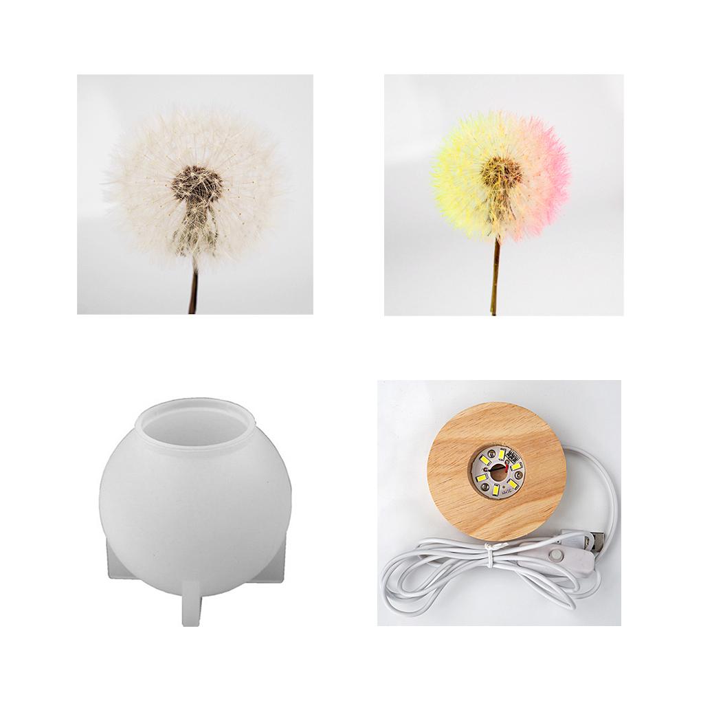 DIY Silicone Epoxy Resin Mold Round Ball Night Light Silicone Mold LED Night