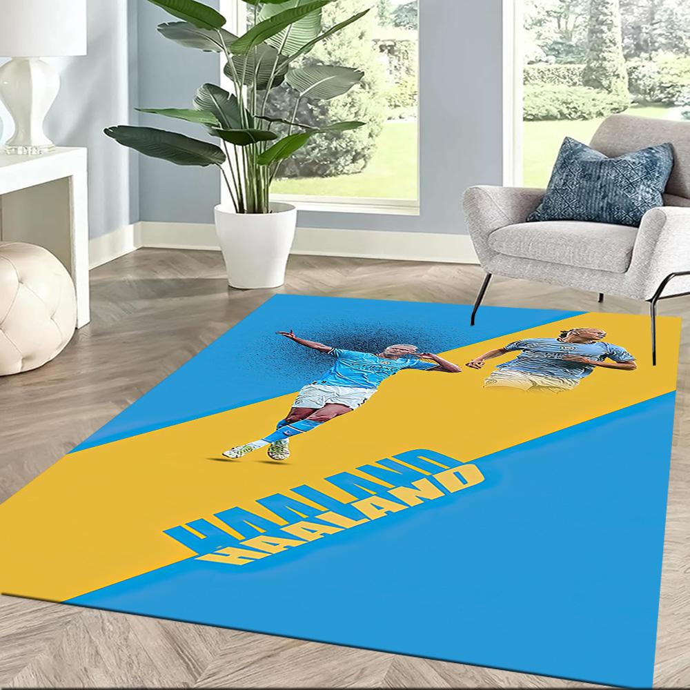 Haaland Fan Square rugs are a great choice for living rooms, bedrooms, home décor, and as gifts.