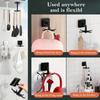 Multifunctional Rotatable Hook 1pc, No Drill Strong Adhesive Sticker Hook, Kitchen Bathroom Utensil Organizer