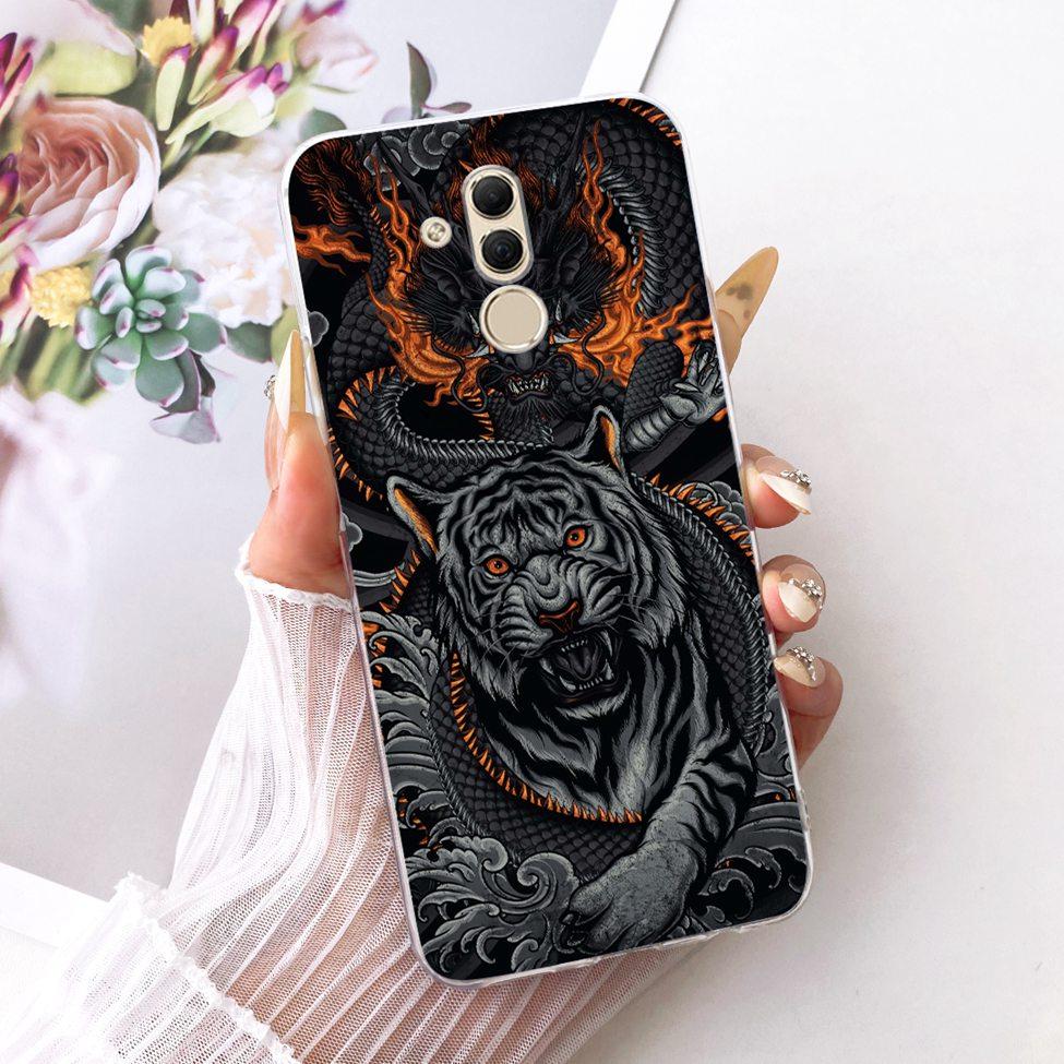 For Huawei Mate 20 Lite Case Cover Transparent Cute Fashion Butterfly Funny Painted Casing For Huawei SNE-AL00 SNE-LX1