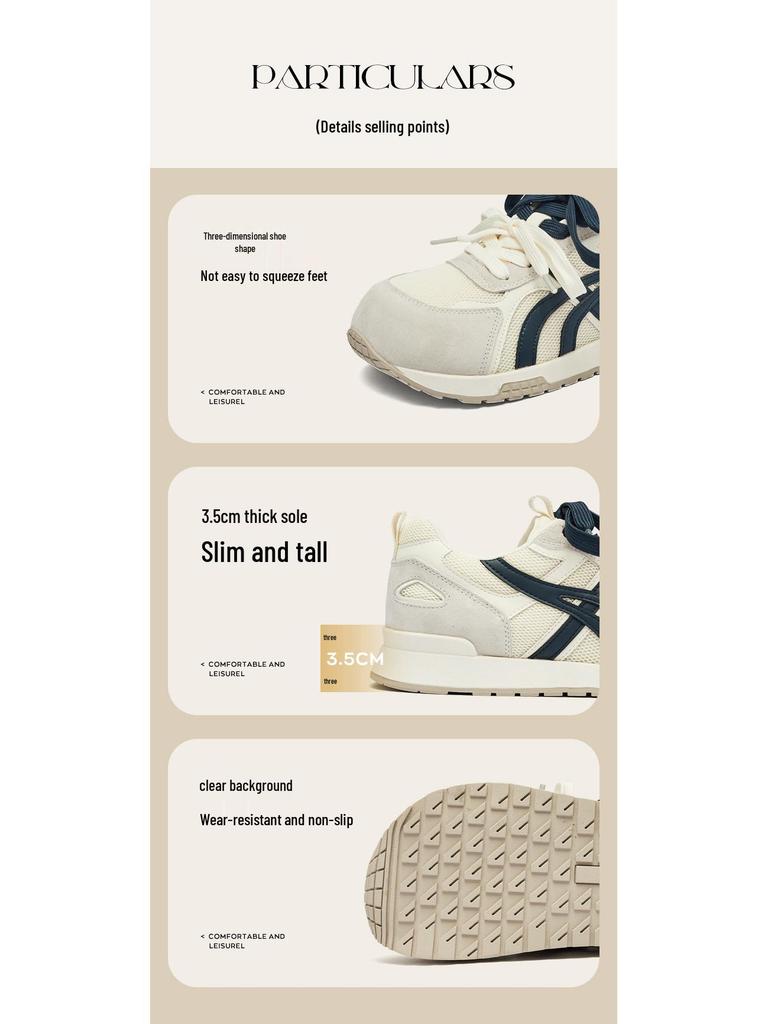 Augusdon 2025 Women's Retro White Ballet Sneakers