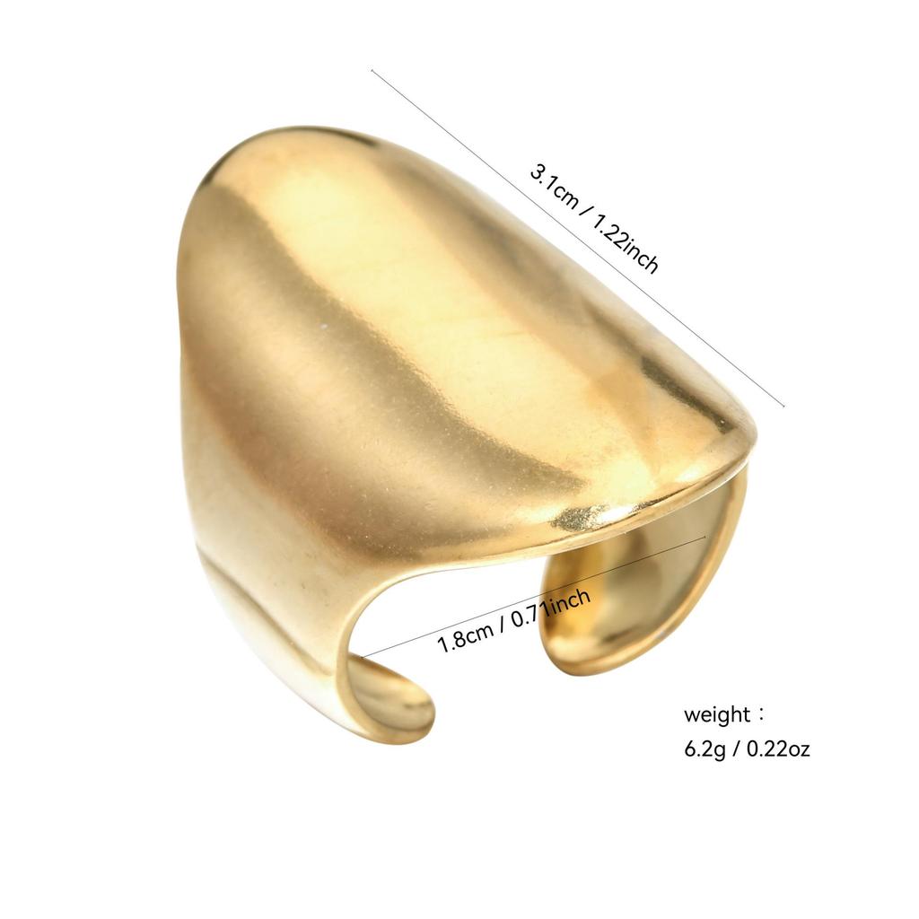 European & American Stainless Steel Hollow Round Ring - Fashionable, Simple, Versatile