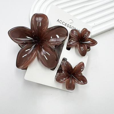 3 Stück Bunte Farbverlauf Farbe Blume Haarspangen Süße Haarspangen Haarklammer für Frauen Mädchen Strand Haaraccessoires Geschenke
