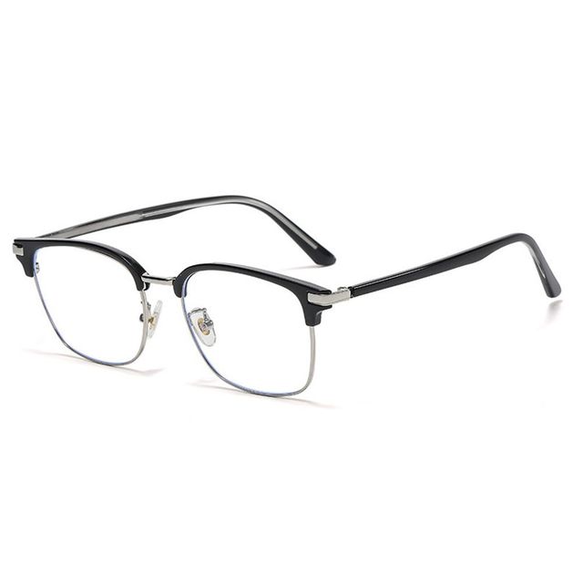 

Tr90 очки с защитой от синего света, квадратные простые очки унисекс, мужские и женские очки в металлической оправе, офисные, нежные черные оправы для бровей