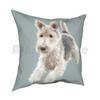 The Fox Terrier Pillow Case Printed Home Soft Throw Pillow Fox Foxy Foxies Dog Dogs Terrier Terriers Small Breed Breeds