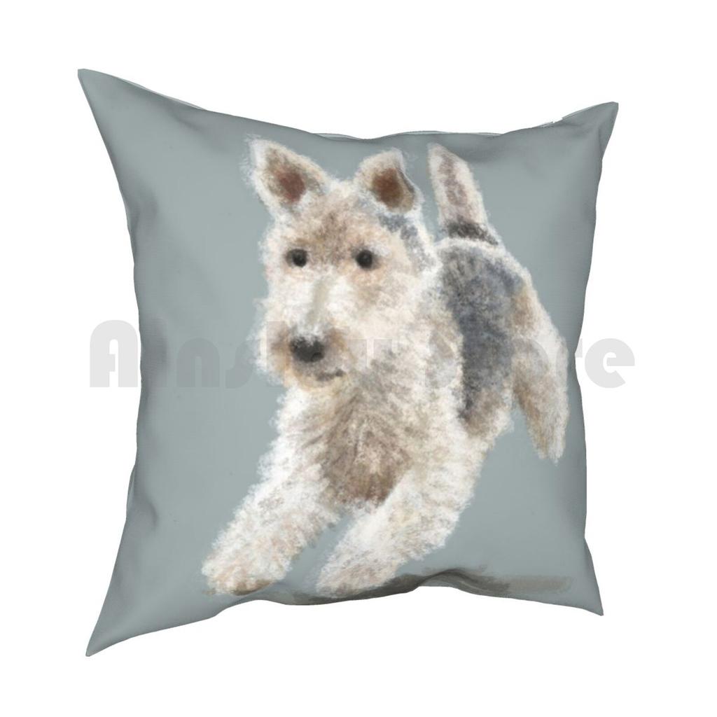 The Fox Terrier Pillow Case Printed Home Soft Throw Pillow Fox Foxy Foxies Dog Dogs Terrier Terriers Small Breed Breeds