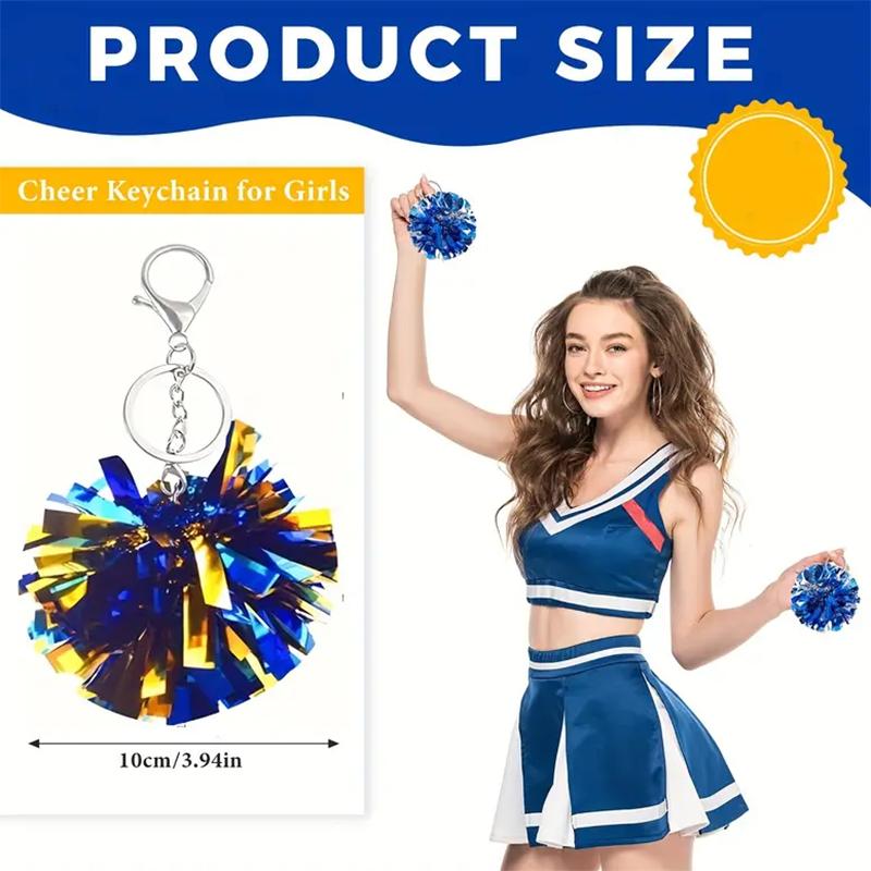 WTEMPO Colorful Mixed Keychains for Party Favors Cheerleaders Dancer Accessories Cheerleading Commemorative Keychain Pendants Bags Hanging Accessories