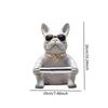 Dog Sculpture European Style Storage Organization Resin Toilet Paper Holder for Home Tabletop Toilet Countertops Restaurant