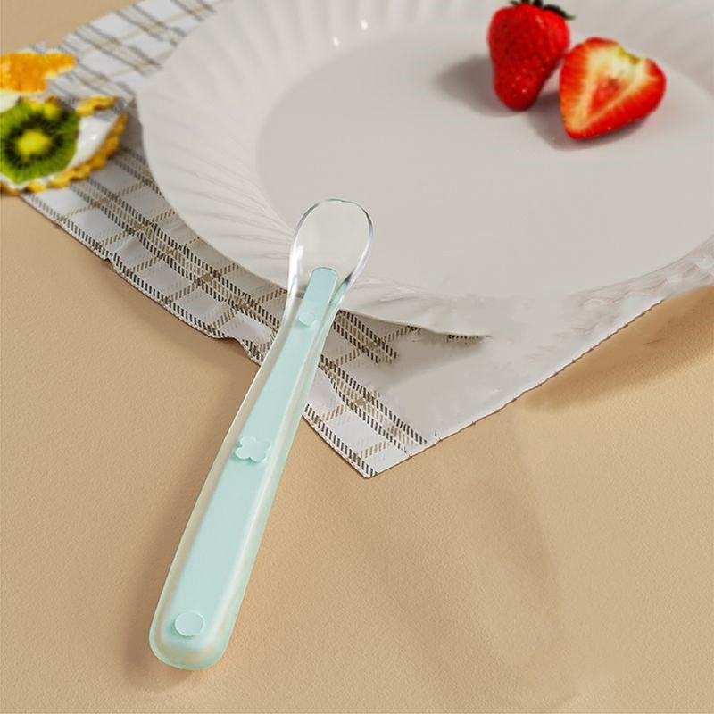 Baby Silicone Soft Spoon Children's Training Spoon Baby Feeding Silicone Soft Head Spoon Safety Soft Spoon Cosas De Bebe